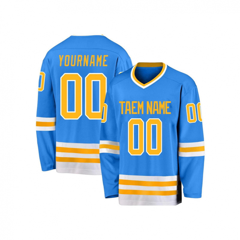2026 Cross-Border European and American Amazon New Men's Long-Sleeve Ice Hockey Jersey with Digital Printing and Sublimation Technology