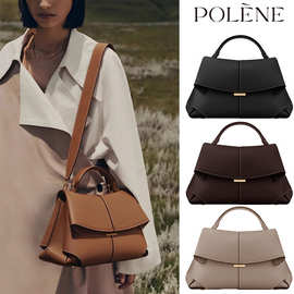 E微笑包法国波灵恩小众真皮女包高级感褶皱手提包斜挎包包女