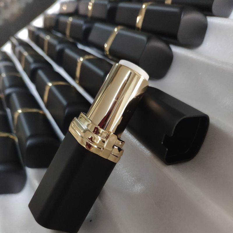 Diy high-grade black frosted lipstick tube empty tube homemade lipstick shell material inner diameter 12.1mm lipstick mold