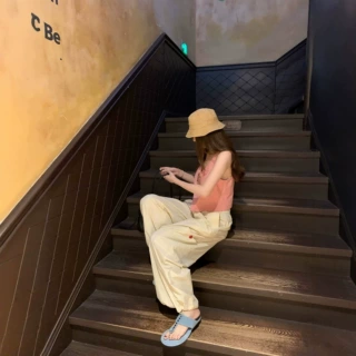 Relzz offiial一甯章章 凉感防透泡泡裤 放松系列工装休闲裤