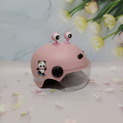 Motosiklet kaskı (dəbilqə) old electric car motorcycle - light-pink-hd-short-pink-eyes-1-5-years-old-skateboard-bear-jz