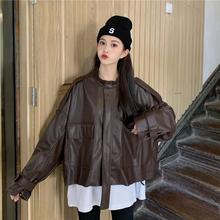 皮衣外套女秋冬2024新款洋气复古时尚休闲气质英伦风机车皮夹克短