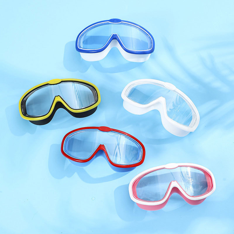 Manufacturer wholesale new silicone swimming goggles children's anti-fog protective swimming goggles tight fit waterproof swimming goggles