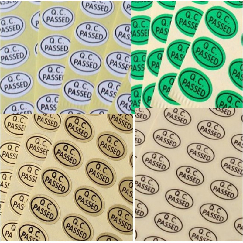 QC不干胶标签 合格贴纸 QC PASSED标签 2700个 15张/包 4款可选择