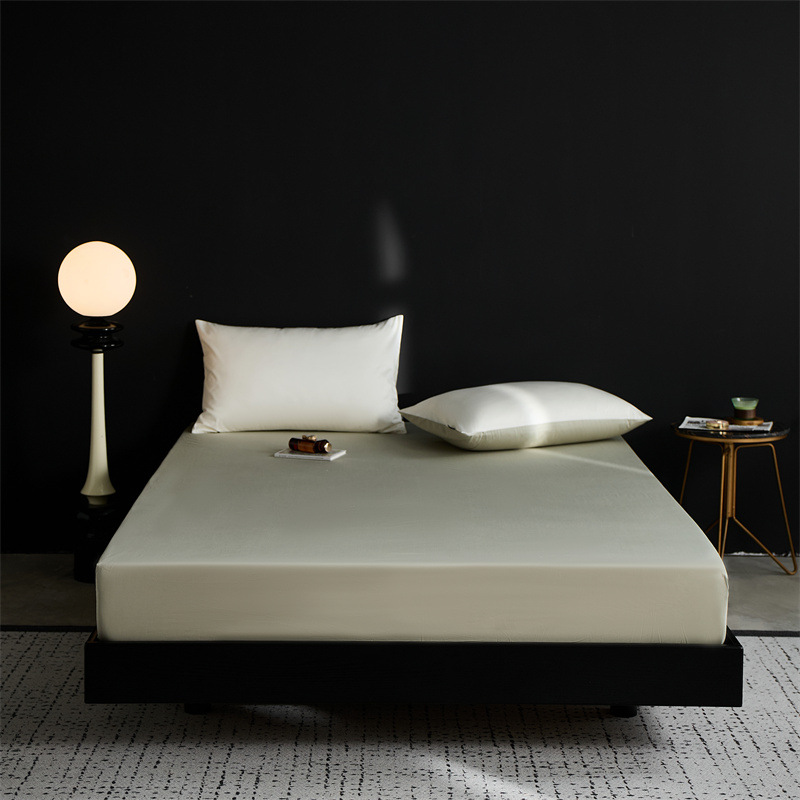 Hotel de lujo ligero de siete estrellas soporte de alta gama algodón de lana larga cama de algodón cubierta de protección de colchón cubierta antideslizante tres piezas