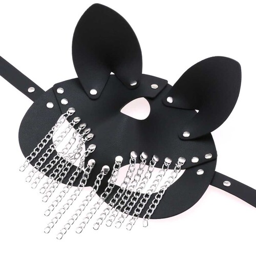 Cross-border foreign trade fashionable cat antique tassel chain magic eye mask mask Halloween dance props mask