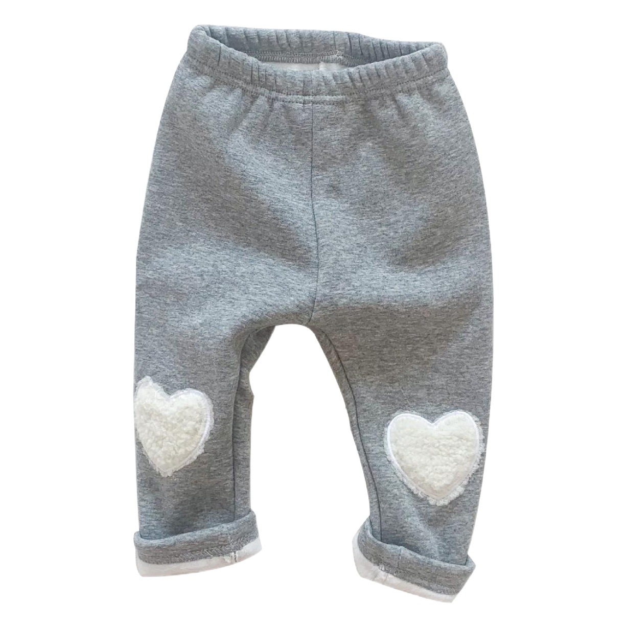 Invierno nuevo vellón forrado polainas bebé caliente estilo coreano amor impreso bebé pantalones Bai partido de los niños pantalones de excursión