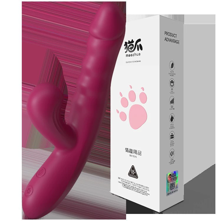 Телескопический вибратор Cat Claw Flamingo №2 (розово-красный) 213