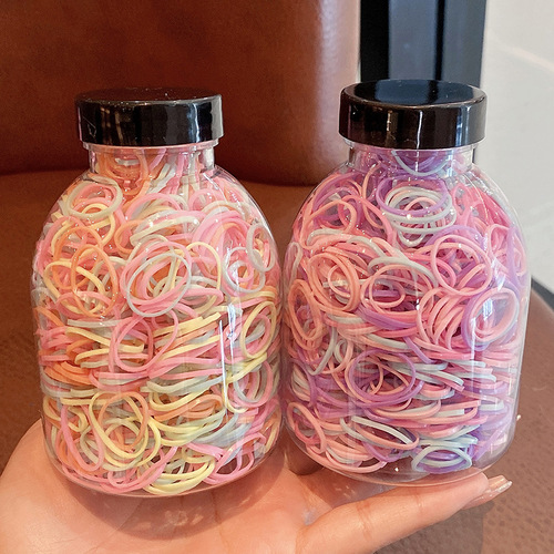 Baby's high elasticity does not hurt hair disposable rubber band little girl's hair rope hair tie children's headband rubber band female head tie