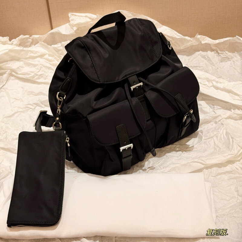 P-brand parachute backpack, high-quality large-capacity waterproof nylon bag, casual backpack, Wang Xinxing's same style bag
