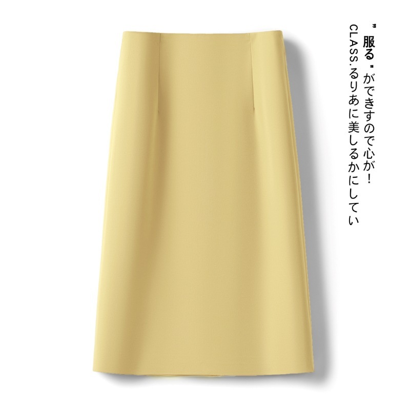 高级感a字半身裙女秋冬季2025新款高腰开叉西装包臀裙中长直筒裙|undefined