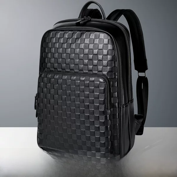 A generation of men's backpack high sense men's shoulder bag leather large capacity computer bag business backpack men