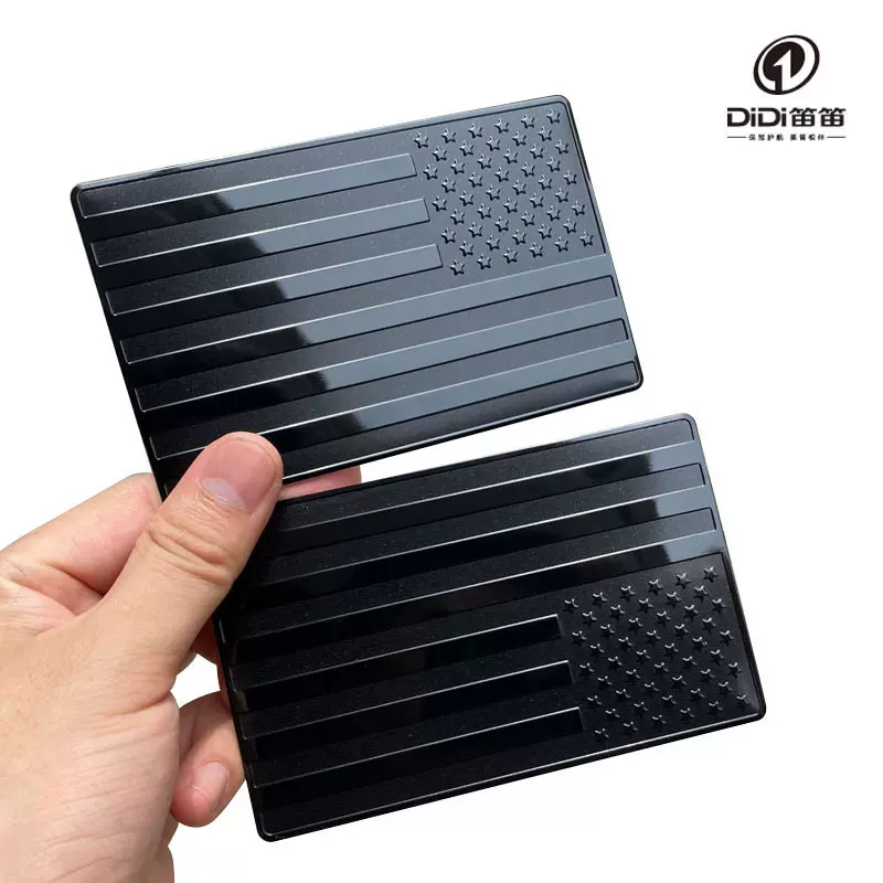 外贸金属车贴 美国国旗车标 防水防晒 亮黑 质感好