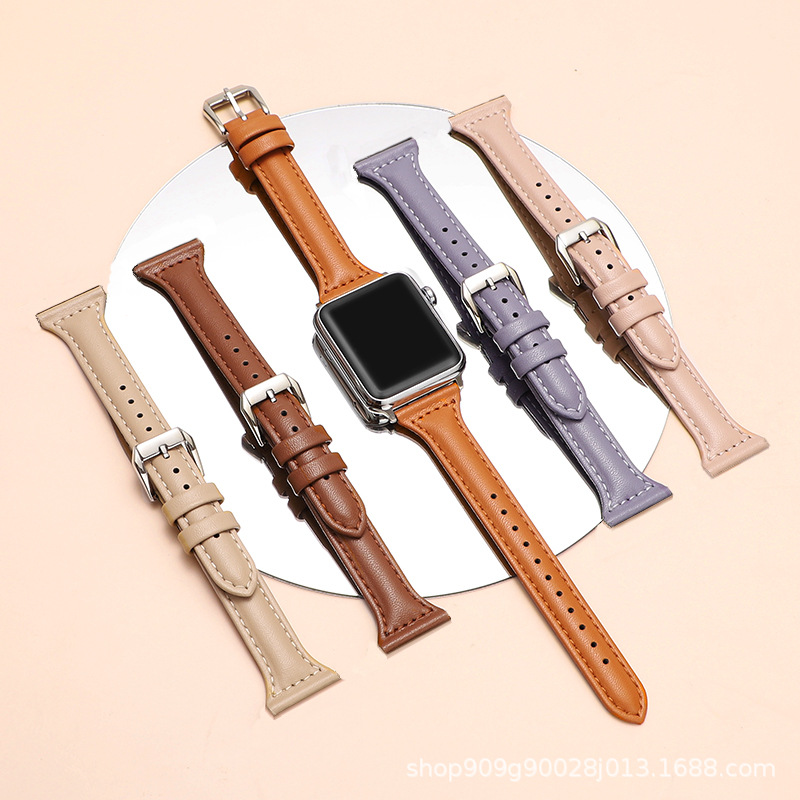 Suitable for Huawei Samsung GT234 New Genuine Leather Small Waist Smart Watch Strap Women's Thin Strap Belt Wholesale