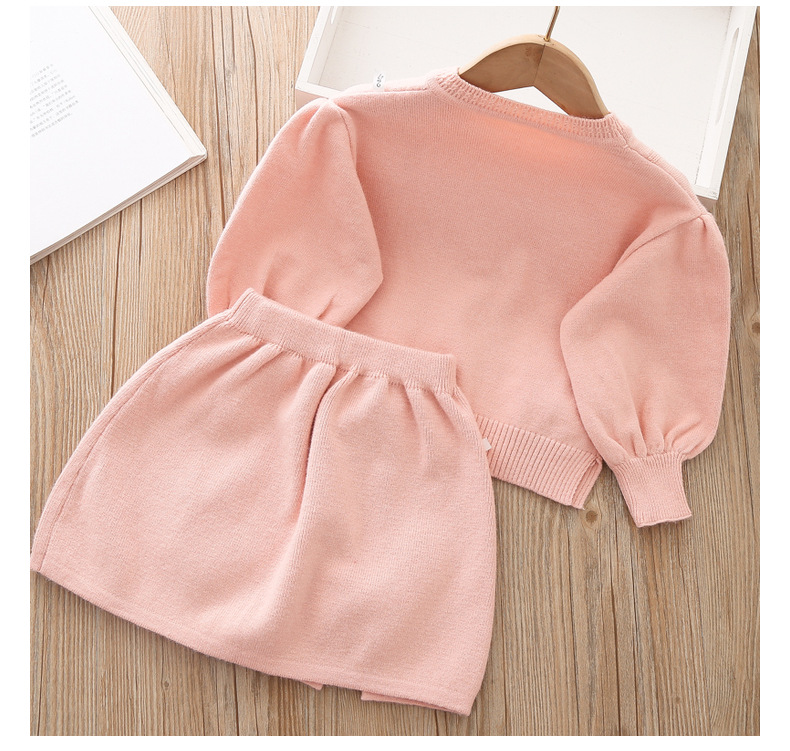 Completo due pezzi in maglia per bambina moda autunno bimbi_voghion.com