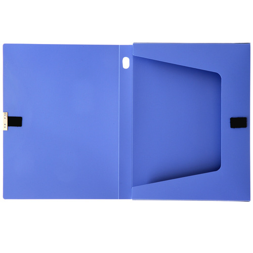 Deli 5681 blue file box A4 file box 25mm plastic file box storage box information box wholesale