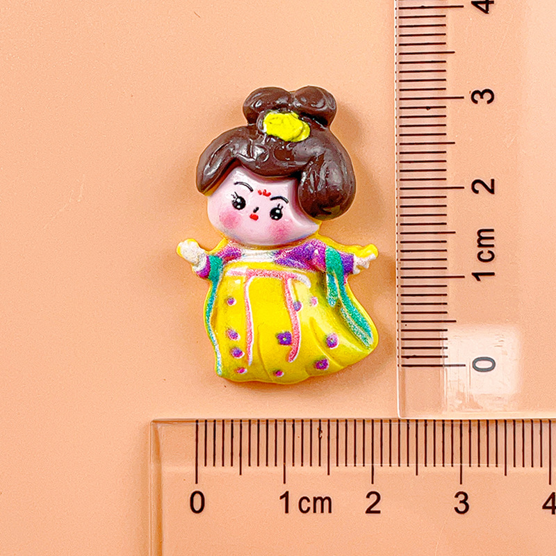 Venta directa nueva superficie brillante Dinastía Tang Dancing Girl accesorios de resina DIY Dinastía Tang belleza teléfono caso horquilla accesorios para el cabello parche