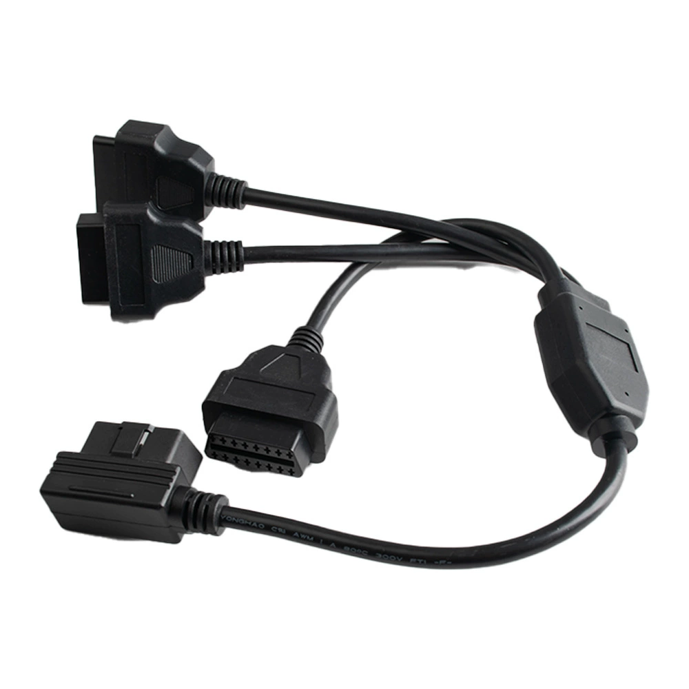 L-образный автомобильный OBD2 1-3 16-контактный полноядерный адаптер-удлинительный кабель-удлинитель