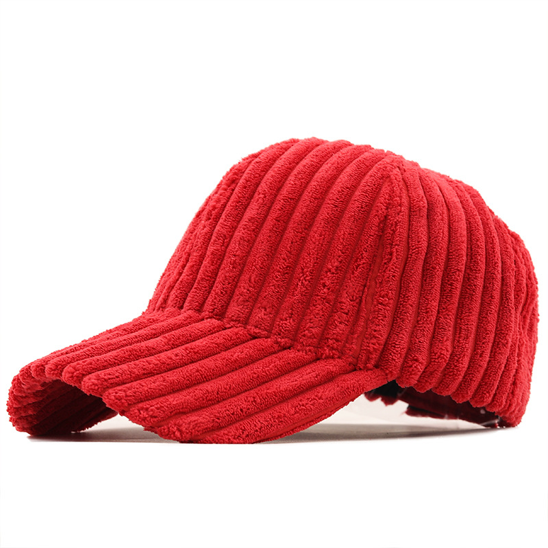 Fashion Casual Solid Color Stripe Corduroy Cap Wholesale Nihaojewelry display picture 8