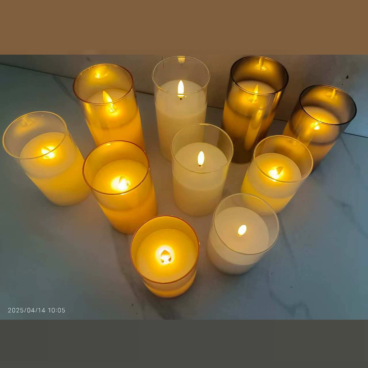 Стеклянный пульт Качели Свеча Рождественская Свадебный Светодиодный Светодиодный имитационный парафиновая свеча завод оптом