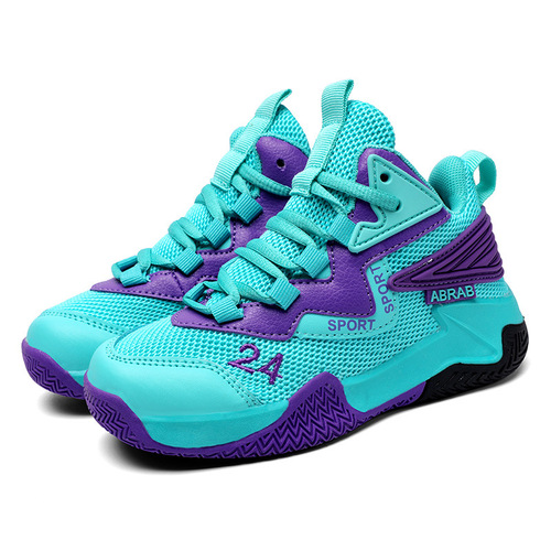 Children's basketball shoes, student sports shoes, youth children's shoes, mesh breathable non-slip running shoes, boys' soft soles
