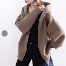 秋冬新款 开衫拉链卫衣女韩版宽松显瘦时尚ins卫衣女潮上衣