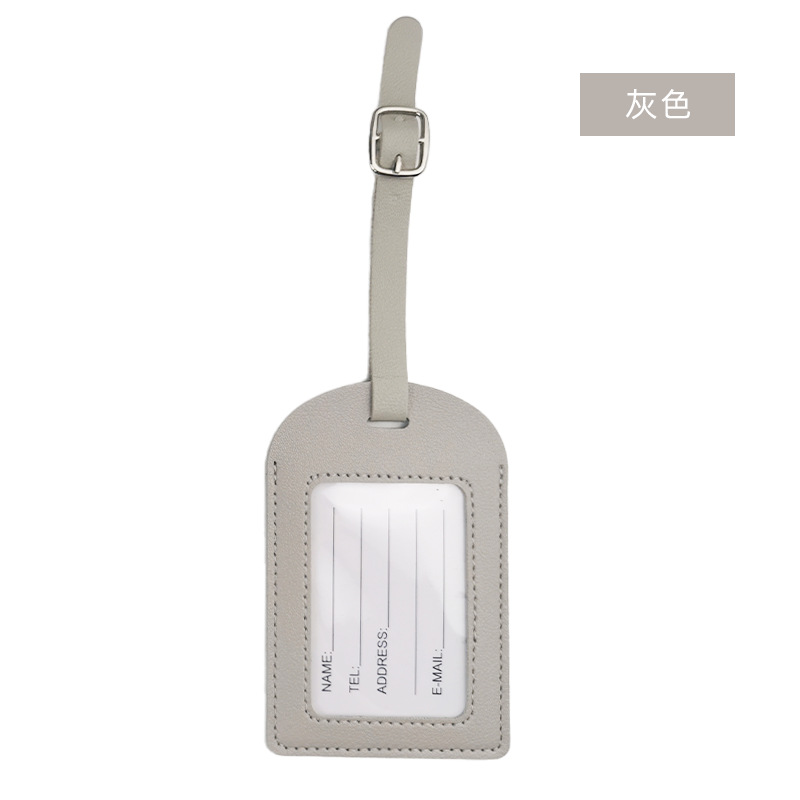 Nueva tarjeta de embarque de avión de cuero multicolor transfronteriza, etiqueta de equipaje creativa, etiqueta de equipaje de pu de cuero de facturación