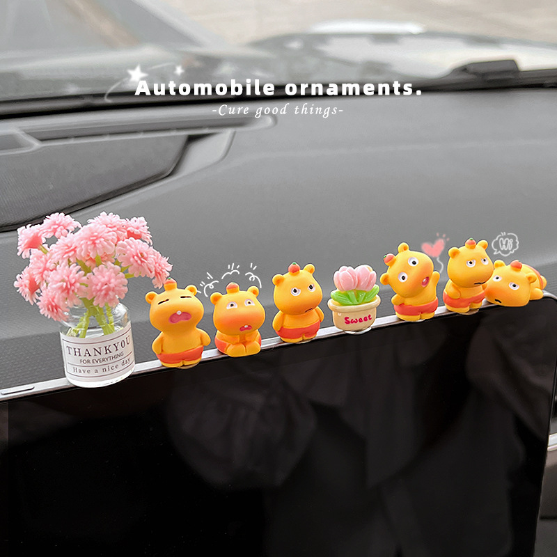 Cute Capybara Car Decoration, Lying down Doll for Car Dashboard Screen, Interior Car Decoration, Electric Vehicle Accessory Cute Capybara Car Decoration, Lying down Doll for Car Dashboard Screen, Interior Car Decoration, Electric Vehicle Accessory
