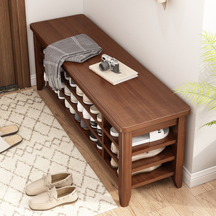 Nordic shoe changing stool, home door shoe wearing stool, simple shoe rack, modern long bench, multi-layer foot stool, storage stool