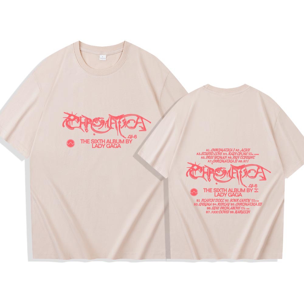 Lady Gaga Chromatica 2024 O-neck Shirt Music Fans Gift Overs