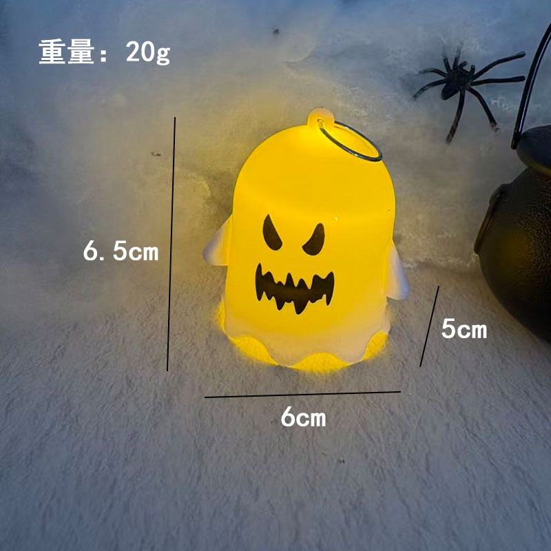 Halloween fantasma luces decorativas de terror colorido LED vela electrónica luz de noche ángel cara cara calabaza luz