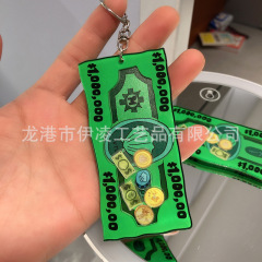 SpongeBob SquarePants Bikini Bottom Currency Mini Gold Coin Tumbler Charm Acrylic Keychain Gift for Girls Funny