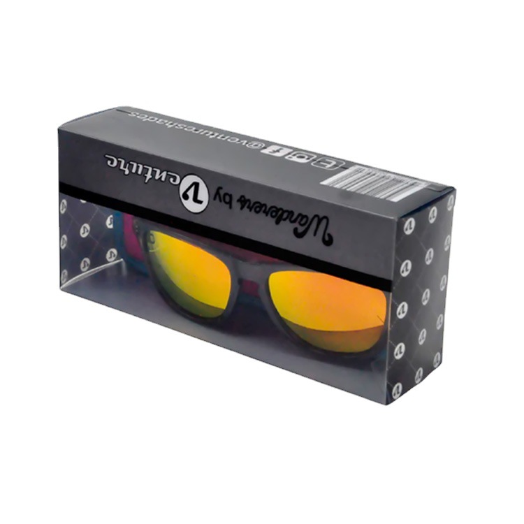 深圳工厂 PVC太阳镜透明印刷包装盒 PET长方形泳镜眼镜烫金胶盒