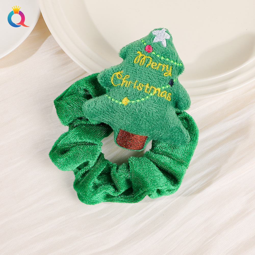 Christmas gift Christmas headdress plush large hair band high-grade hair tie ins large ring_voghion.com