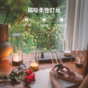Augelight Original Atmosphere Lamp Creative Portable Night Light Camping Bedroom Bedside Breathing Quantum Table Lamp Gift
