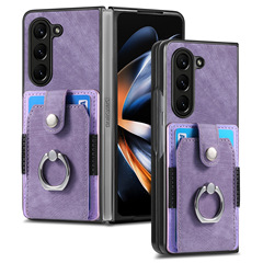 Samsung ZFold7 ハードウェアリングカードバッグ携帯電話ケースカードホルダーfold54 保護カバーに適しています
