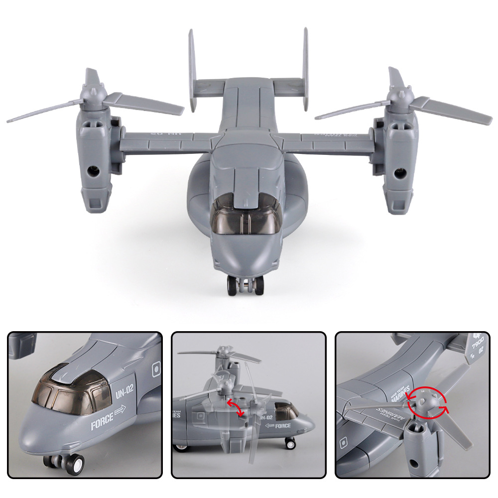 Avión de transporte de aleación Halcón Echo sonido y luz modelo de juguete de avión infantil caja de color independiente Chenghai al por mayor