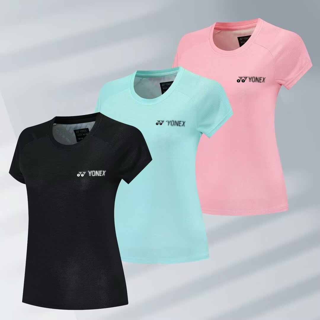 New Badminton Clothing Autumn and Winter Yy Cultural Short-Sleeved Men's and Women's Sports Breathable Quick-Drying Leisure Training Competition Group Purchase School