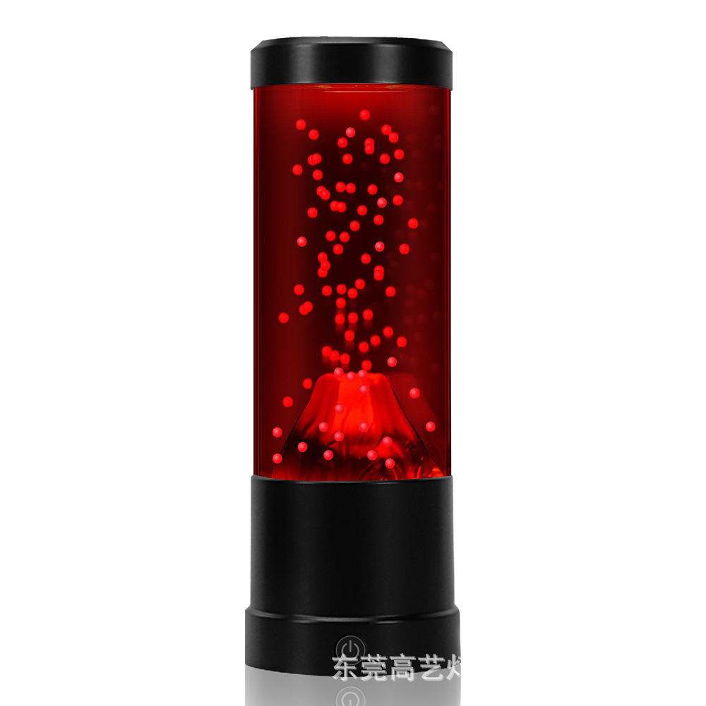 Fábrica al por mayor Amazon LED noche luz volcán creativo noche luz regalo decoración atmósfera luz USB lava lámpara