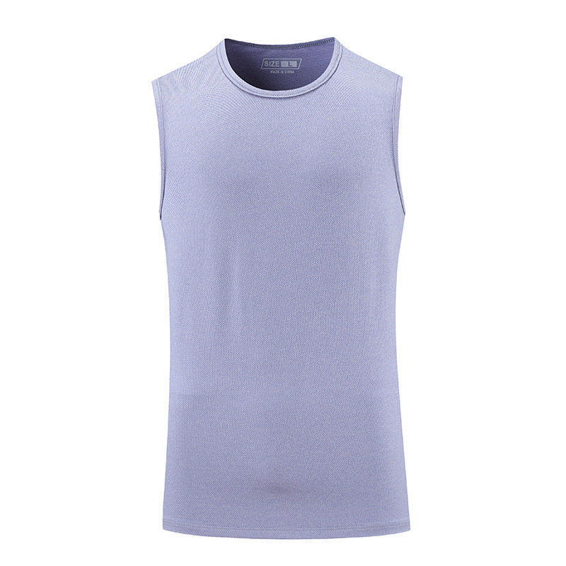 Maratón profesional de los hombres de verano corriendo Chaleco de secado rápido deportes fitness chaleco sin mangas suelto en stock impresión fija