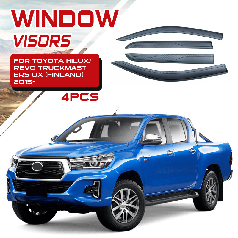 Aplicable Hilux Revo Vigo Window Visors Ventana Ventana Lluvia Ceja Bloquear Lluvia