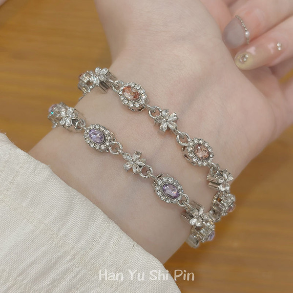 purple fashionable sophisticated cute bracelet with bow