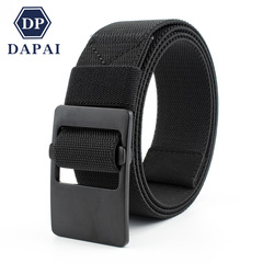 Men's Leather Belt Wholesale Drape Style Adjustable Elastic Nylon Woven Belt for Casual Work Pants