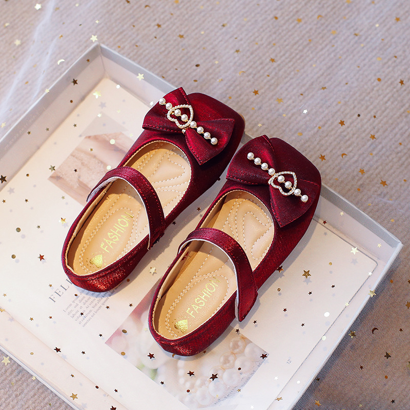 Classic Red Mary Jane Shoes For Girls - Soft Sole Ballet Flats For Performances, School, And Special Occasions_voghion.com