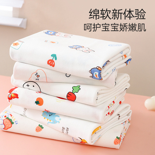 Newborn Set A 100% Cotton Baby Blanket, Cotton Children's Swaddle Blanket Cartoon Baby Wrapping Cloth Baby Cover