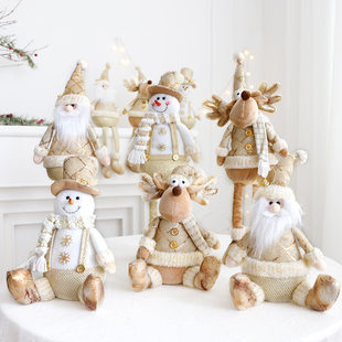 Christmas adjustable decorations, golden doll for home use