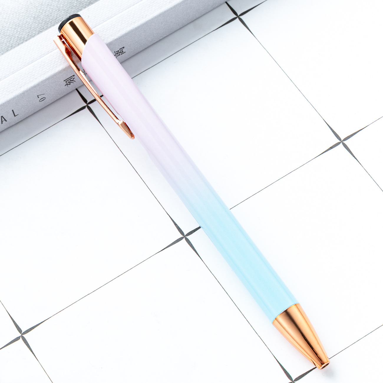 Metal bolígrafo de presión dos bobinas de aluminio barra de pluma de negocios puede imprimir logotipo publicitario regalo bolígrafo promocional fábrica al por mayor