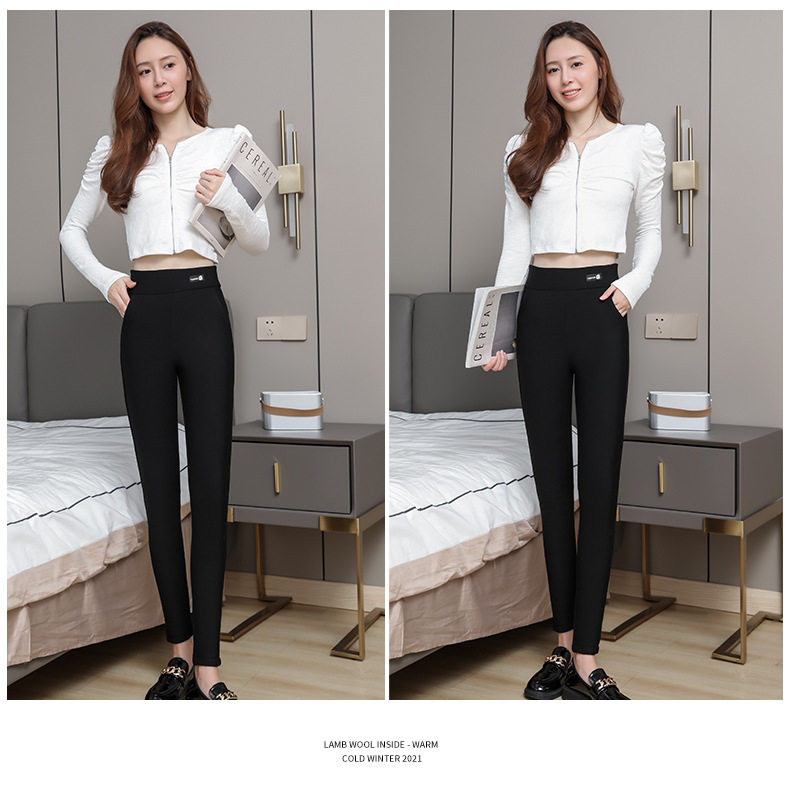 Quần legging nữ lụa tơ tằm siêu dày lót nhung giữ ấm cạp cao bảo vệ eo và đầu gối, cỡ lớn — Quần lụa [bên trong màu tím nhạt], Quần lụa [bên trong màu tím đậm], Quần lụa bảo vệ trung [Kung Fu Sheep Nei], Quần lụa bảo vệ trung [bên trong màu MƠ] chi tiết 37