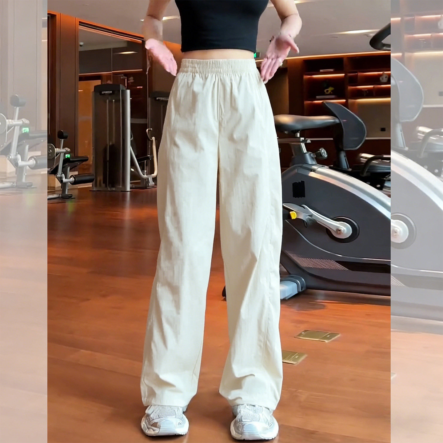 Narrow-Cut Casual Wide-Leg Pants for Women, New Summer Style, High-Waisted, Plus-Size, Slimming, Drapey, Versatile, Loose Straight-Leg Pants