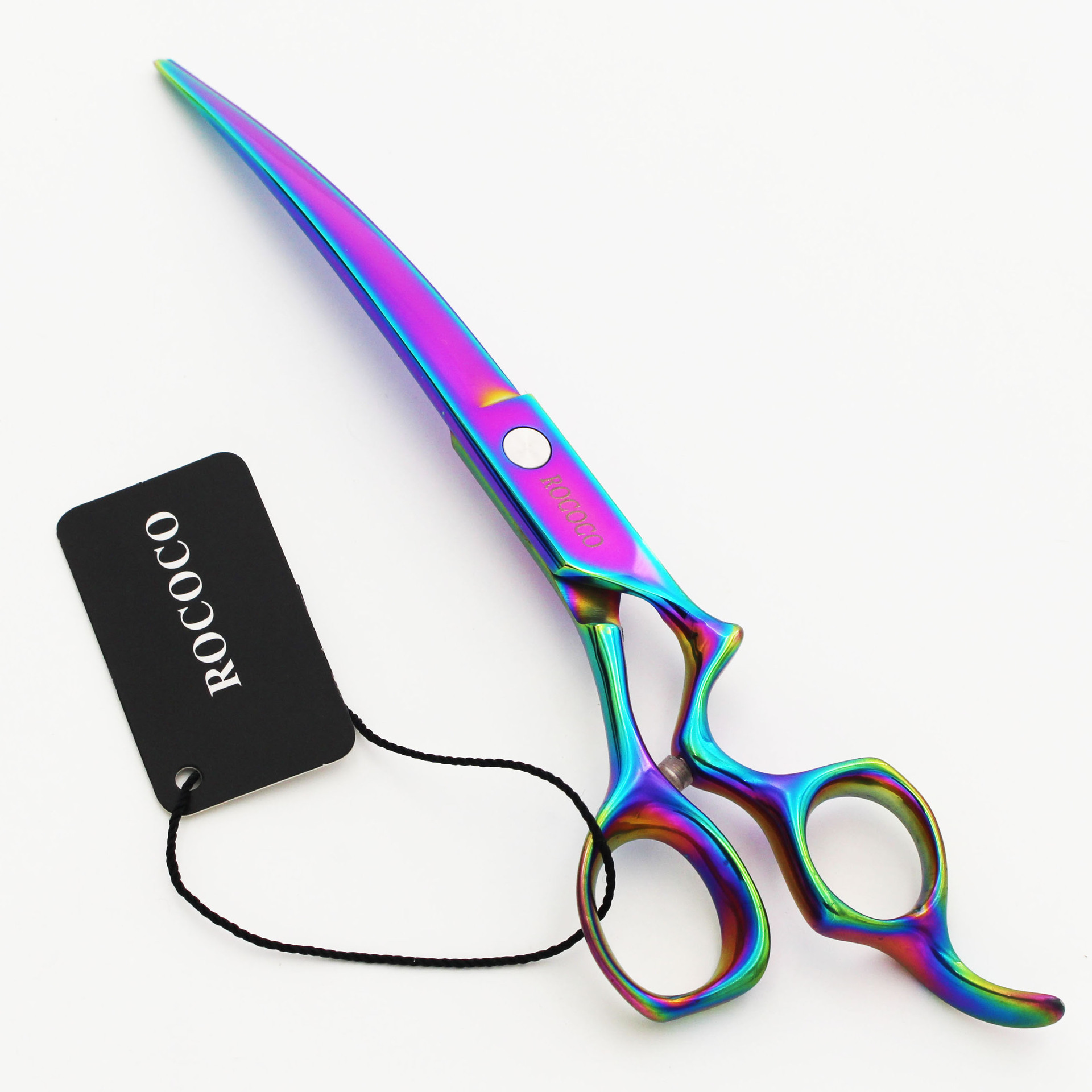 7.0寸 彩色电镀 奇形 翘剪 下弯 宠物美容剪刀 弯剪直剪 狗狗剪刀